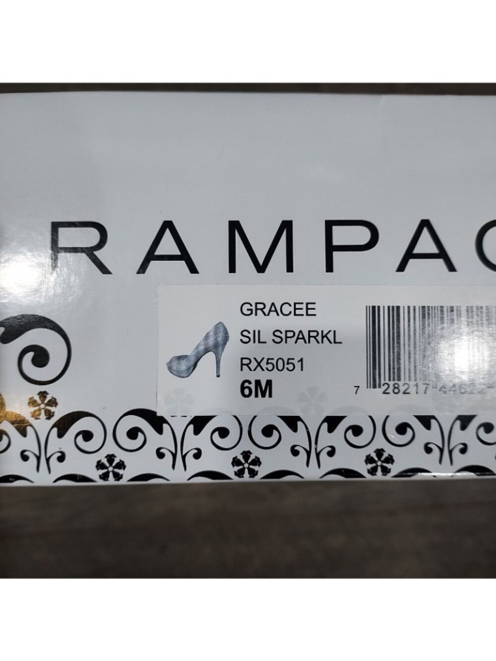 Rampage Gracee Glitter Heels Womens Sz M Silver Platform Slip On Pumps - Picture 6 of 12